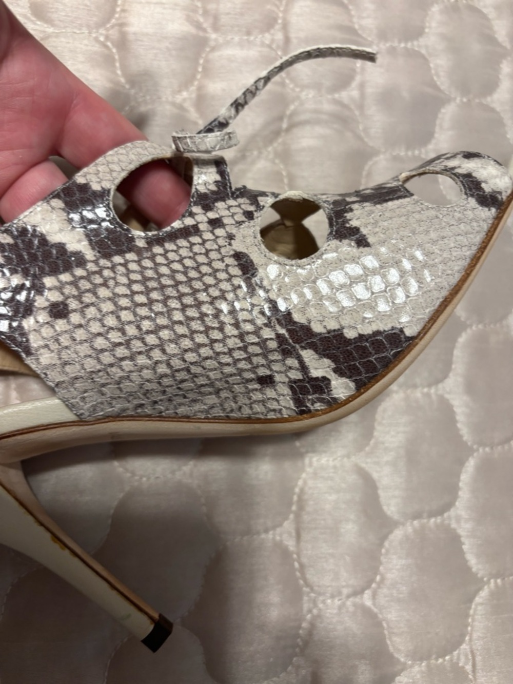 Kate Spade Snakeskin Lace-Up Slingback Heels 8.5 Made in Italy $330 NEW - Picture 4 of 11